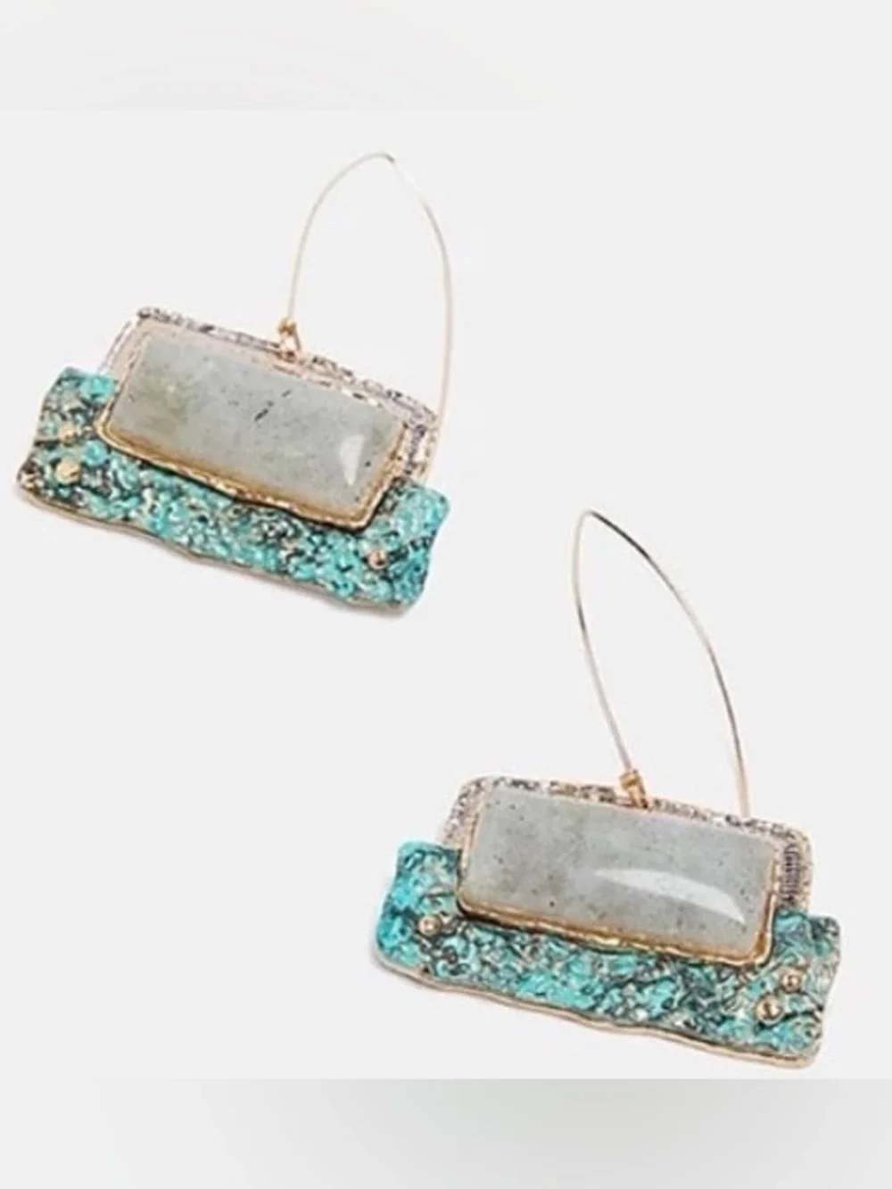 🍒3/$30 New Zara Wire & Stone Drop Earrings